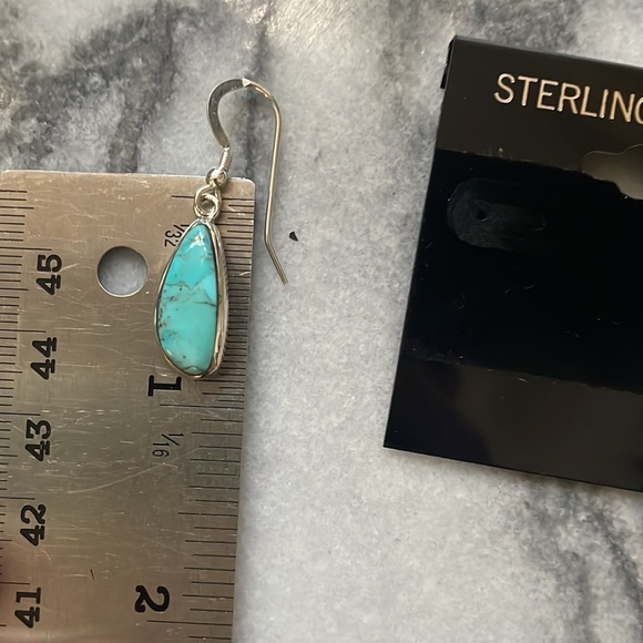 Sterling Silver Turquoise Stone High Grade Silver 925 earrings - Picture 8 of 17